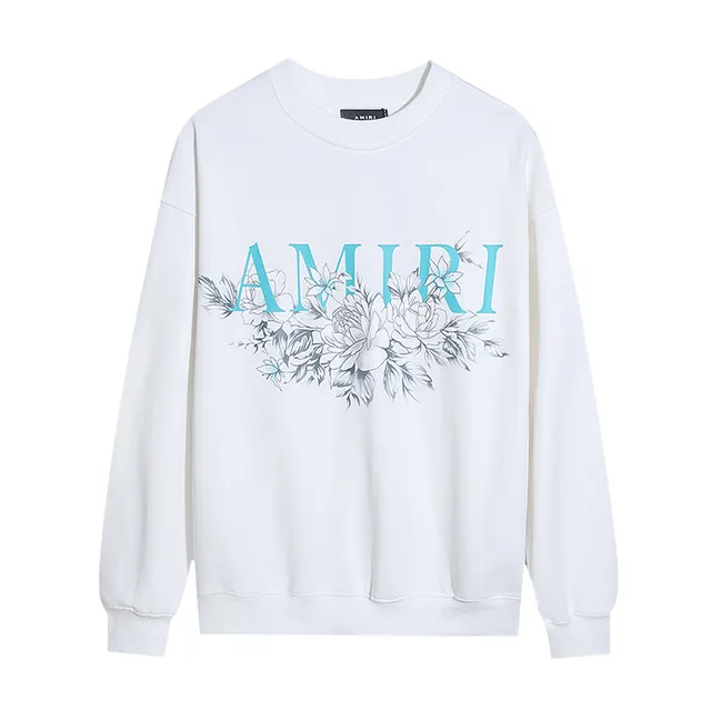 Amiri Graphic Floral Print Crewneck Sweater