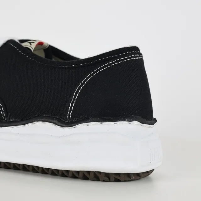 MMY Black White Canvas Upper Sculpted Midsole Lifestyle Sneakers