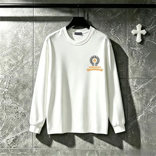 Chrome Hearts CHCARTS Graphic Print Black Long-Sleeve T-Shirt