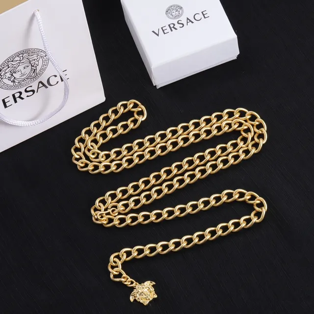 Versace Chain Reaction Gold-Tone Medusa Head Necklace