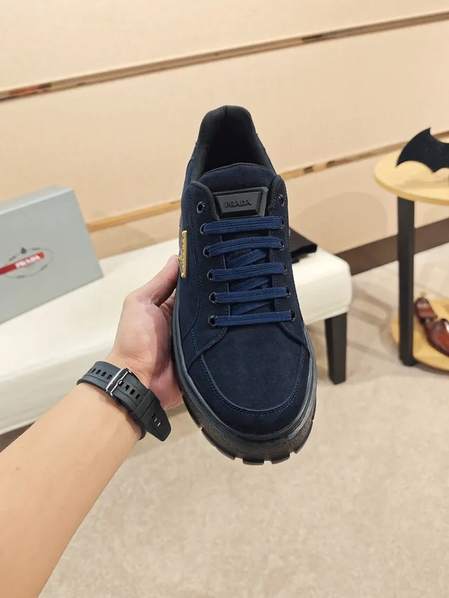 Prada Cloudbust Navy Suede Lifestyle Sneakers