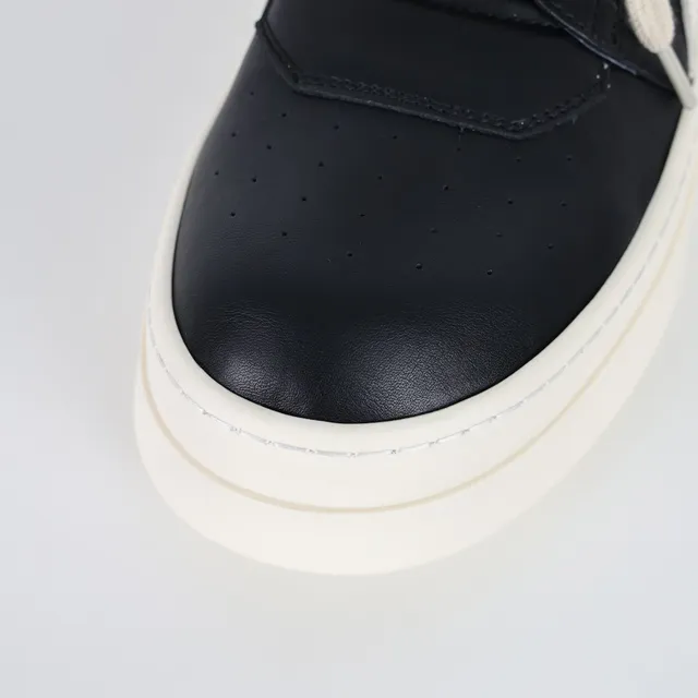 Rick Owens Ramones Black and Cream Platform Chunky Sneakers