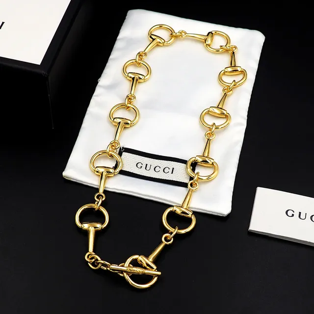 Gucci Horsebit 1955 Gold-Tone Horsebit Link Necklace