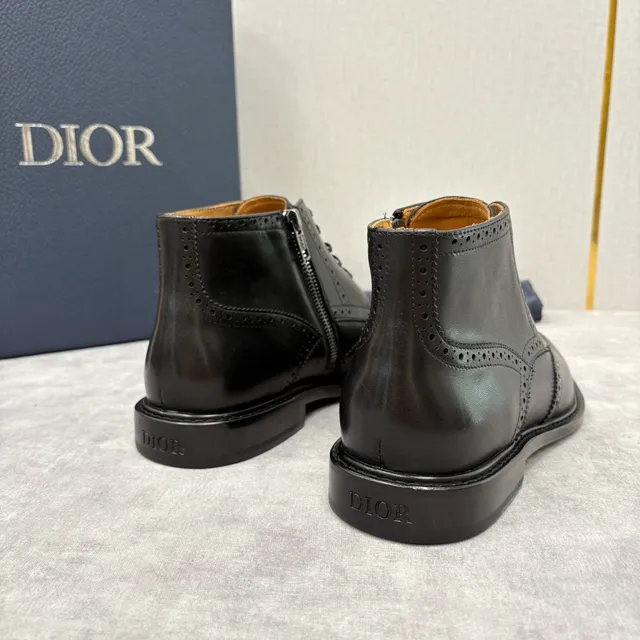 Dior B27 Black Brogue Ankle Boots