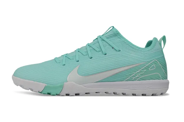 Nike Green White Knit Upper Low-Cut Indoor Soccer Shoes