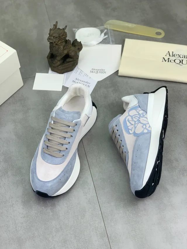 Alexander McQueen Oversized Sneaker Light Gray Suede Lifestyle Sneakers