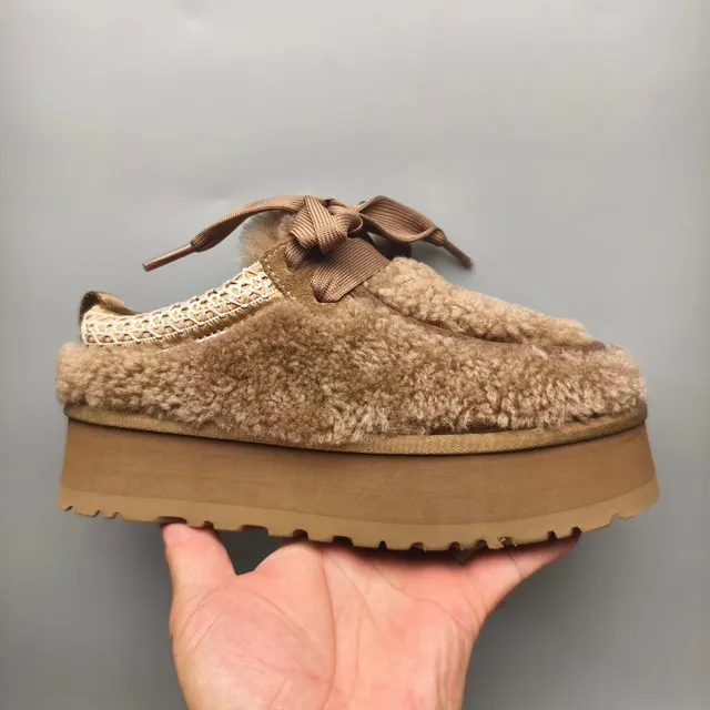 UGG Tasman Tan Shearling Platform Loafer