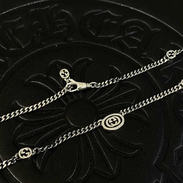 Chrome Hearts Cross Medallion Chain Silver Necklace