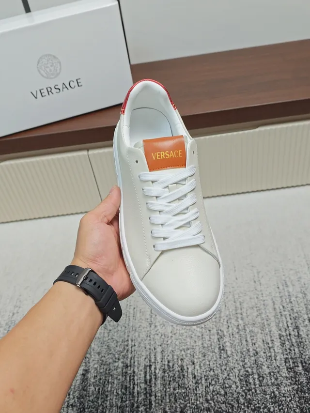 Versace Greca Odissea Off-White Leather Lifestyle Sneakers