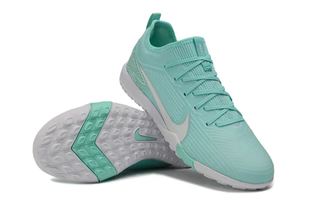 Nike Green White Knit Upper Low-Cut Indoor Soccer Shoes