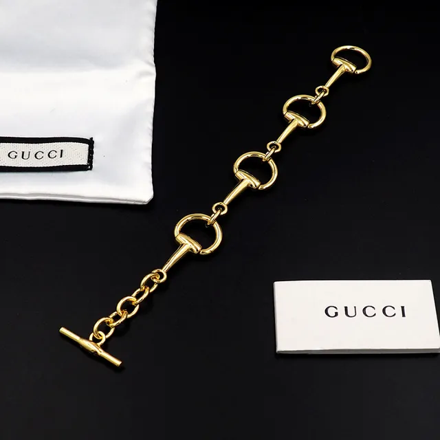 Gucci Horsebit 1955 Gold-Tone Horsebit Link Bracelet