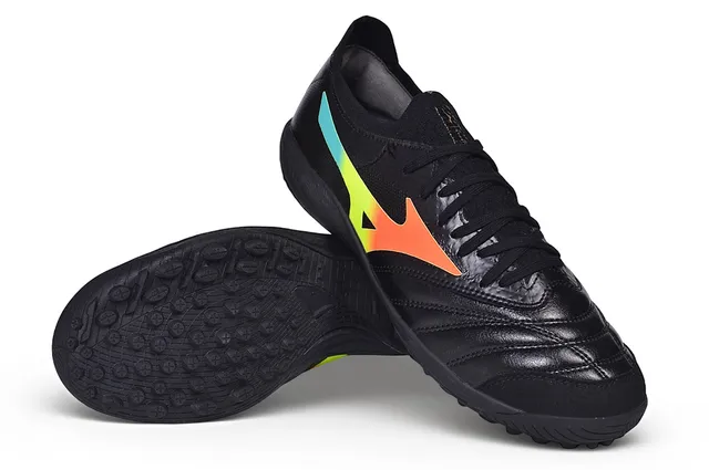 Mizuno Black Multicolor Low-Cut Synthetic Upper Turf Soccer Shoes