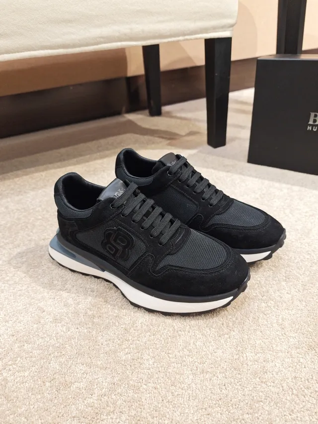 Black Suede and Mesh Low-Top Lifestyle Sneaker