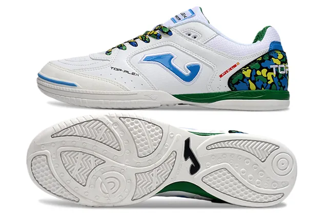 Joma Top-Plex White Blue Synthetic Upper Sneakers