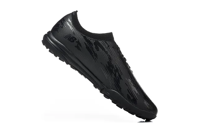New Balance Black Monochrome Glossy Embossed Upper Turf Soccer Shoes