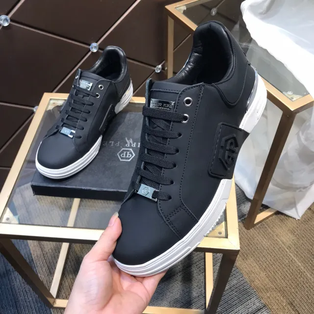 Philipp Plein PP Logo Sneaker Black and White Lifestyle Sneakers