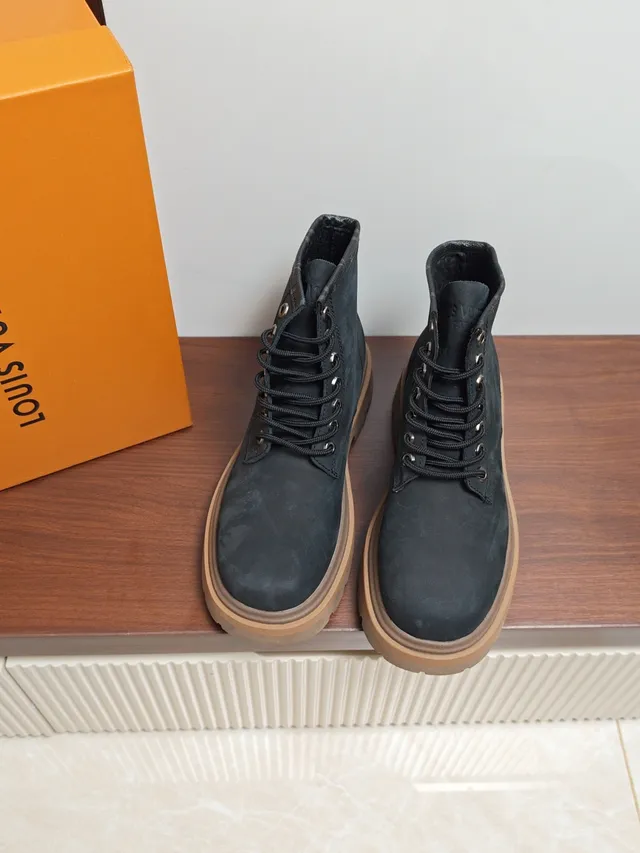 Louis Vuitton Suede Utility Ankle Boot