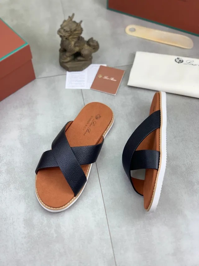 Brown Beige Crossed-Strap Slide-On Casual Sandals
