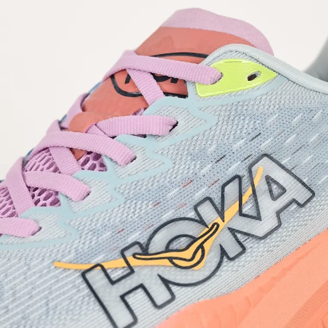 Hoka Blue Pink Engineered Knit Upper Gradient Midsole Running Shoes
