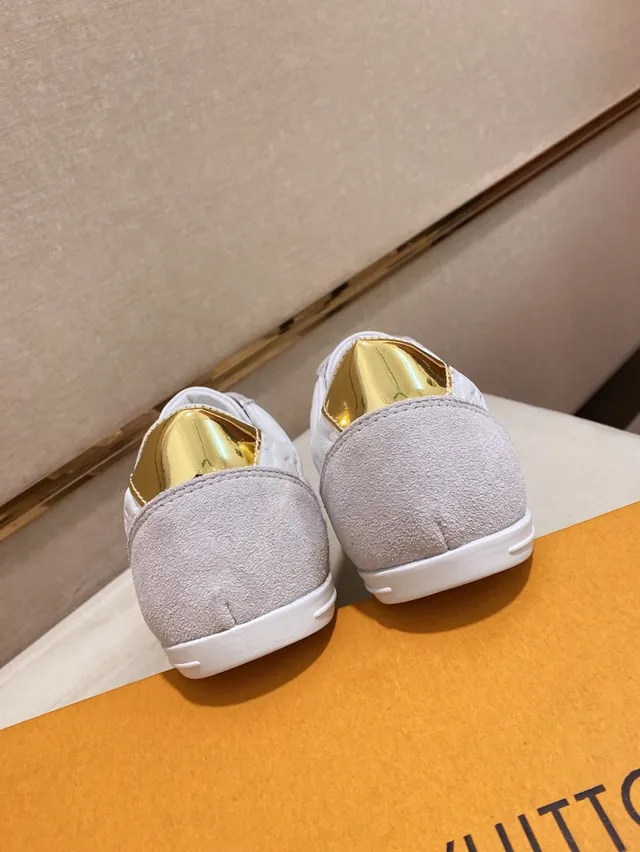 Louis Vuitton LV Trainer White Beige Monogram Leather Suede Overlays Lifestyle Sneakers