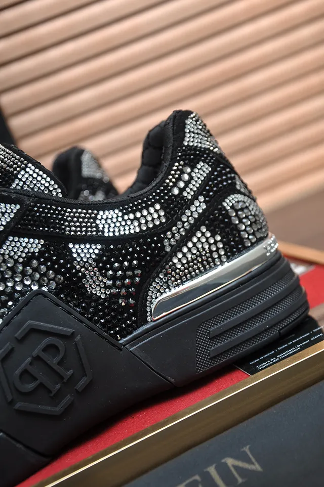 Philipp Plein Crystal-Embellished Logo Plaque Platform Lifestyle Sneakers