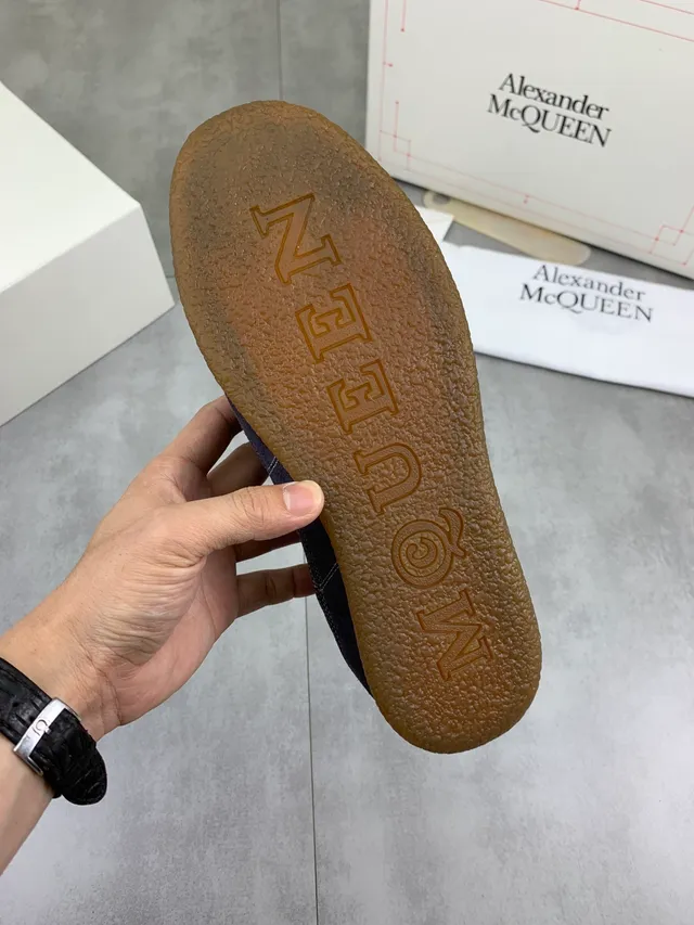 Alexander McQueen Oversized Sneaker Navy Suede Lifestyle Sneakers