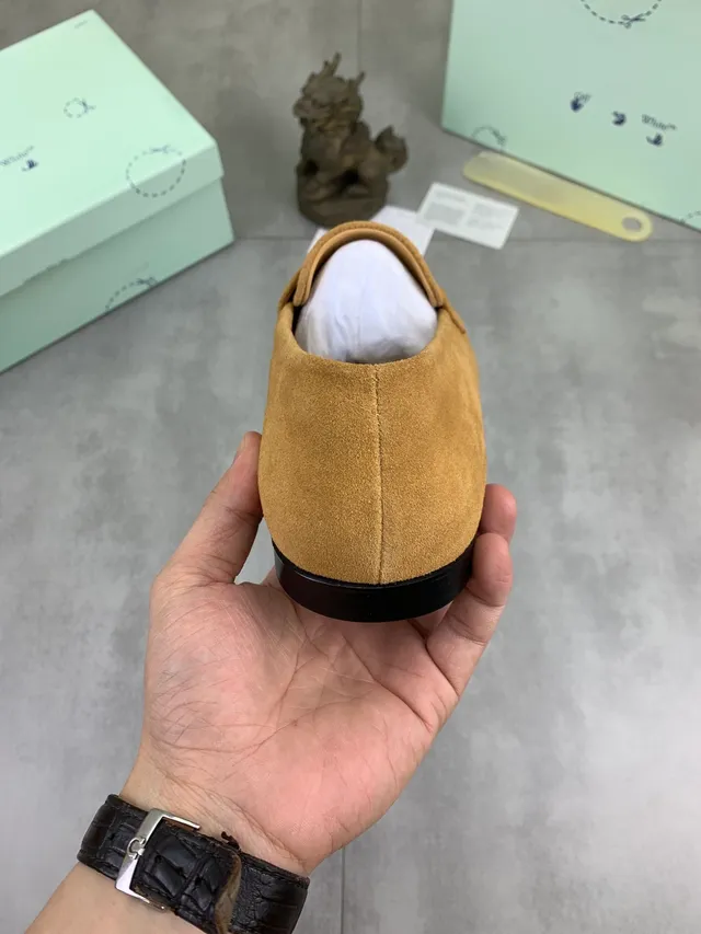 Off-White Penny Loafer Mustard Suede Loafers
