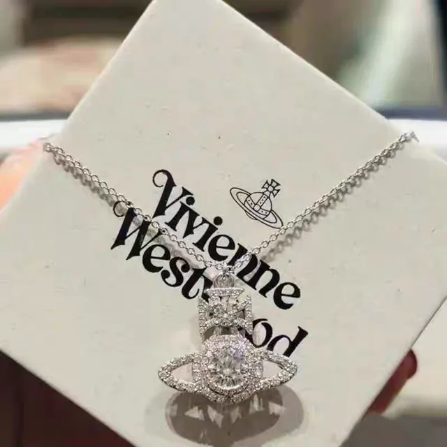 Vivienne Westwood Orb Crystal Pendant Necklace