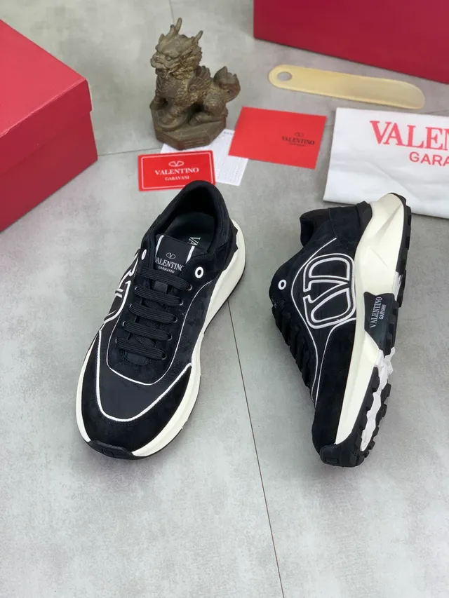 Valentino VLTN Sneaker Black and Off-White Chunky Sneakers