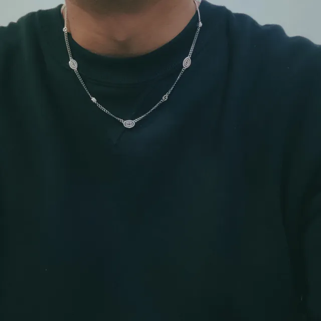 Chrome Hearts Cross Medallion Chain Silver Necklace