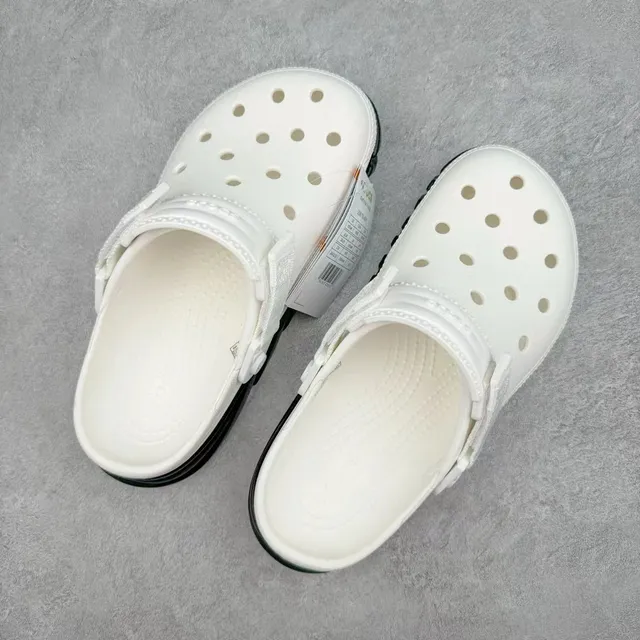 Crocs Echo Clog White and Black Clogs