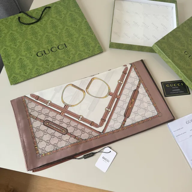 Gucci Equestrian Motif Silk Scarf