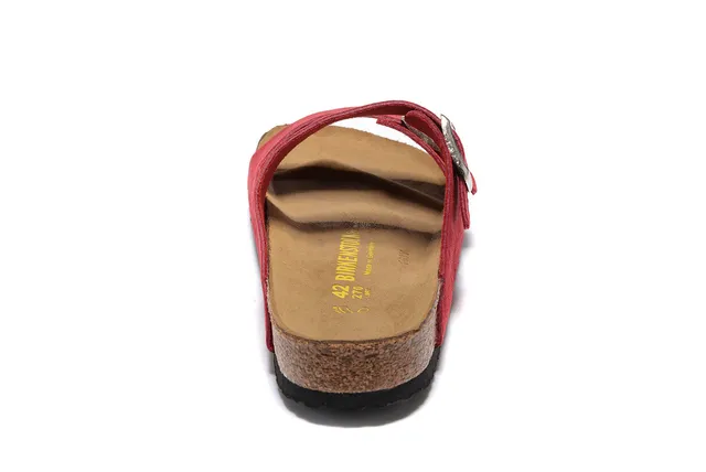 Birkenstock Arizona Red Suede Casual Sandals
