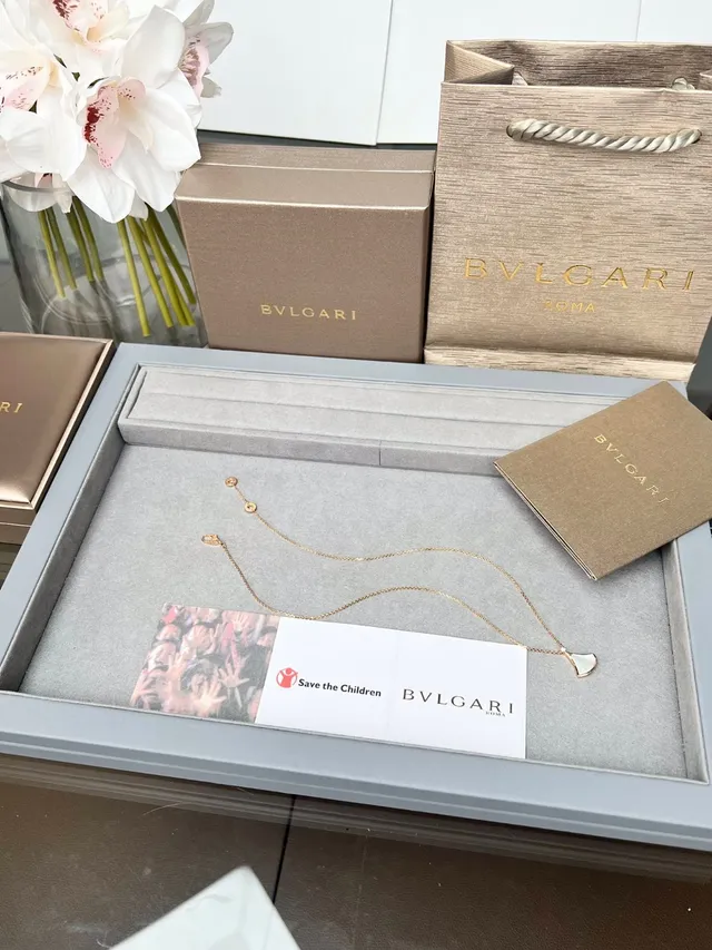 Bvlgari Divas’ Dream Fan-Shaped Enamel and Mother-of-Pearl Pendant Necklaces