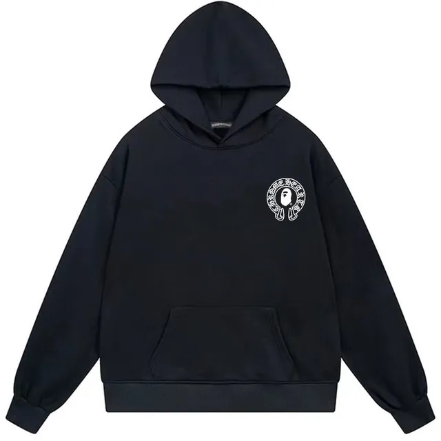 A Bathing Ape x Chrome Hearts Baby Milo Oversized Black Hoodie