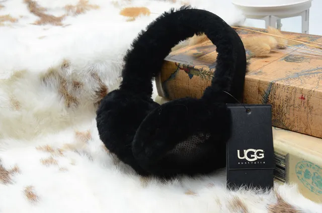 Black Brown Fur-Lined Mesh Interior Beanie