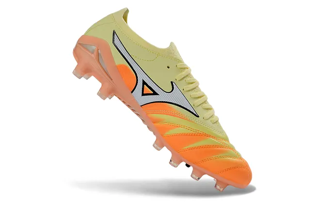 Mizuno Morelia Neo Pale Yellow Orange Firm-Ground Soccer Shoes