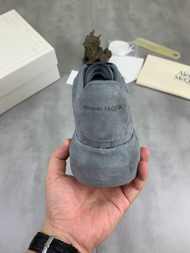Alexander McQueen Oversized Sneaker Gray Suede Lifestyle Sneakers
