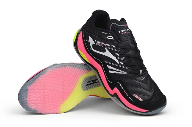 Joma TOP-FLEX Ultimate Black Pink Performance Silhouette Synthetic Mesh And Overlay Upper Lifestyle Sneakers