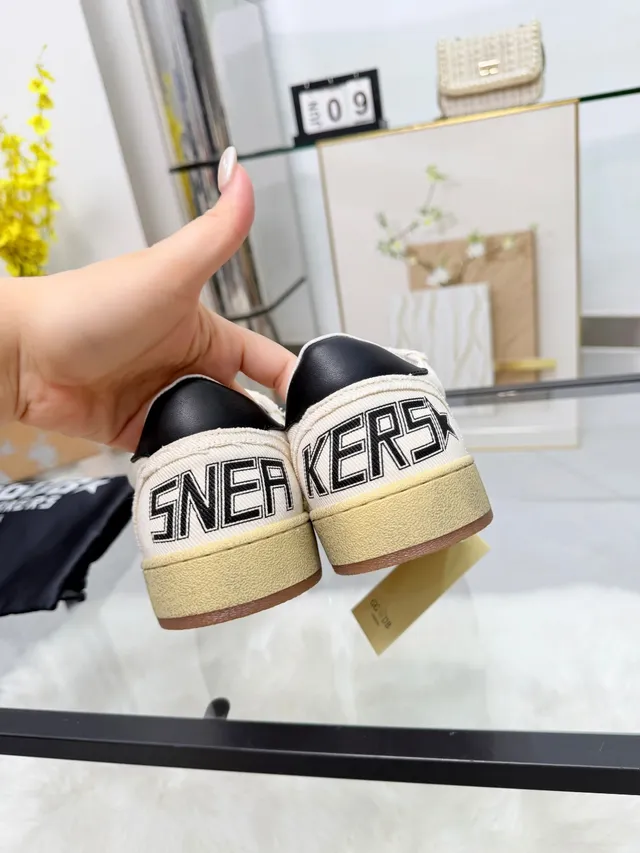 Golden Goose Ball Star Off-White Canvas Lifestyle Sneakers