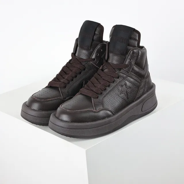 Converse One Star High Dark Brown Leather Lifestyle Sneakers