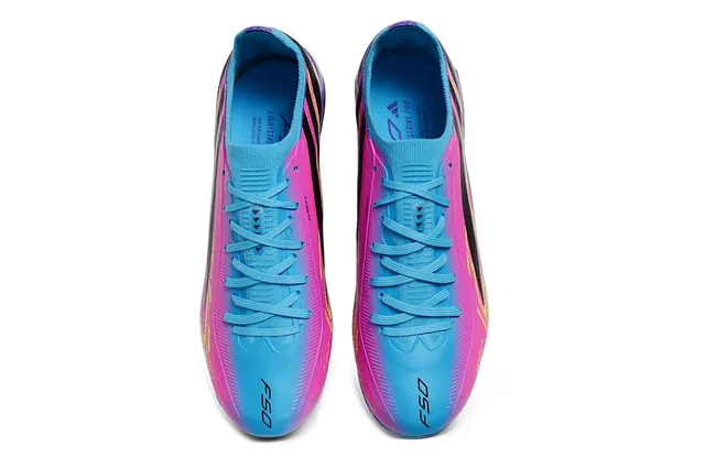 Puma Hyperfast Gradient Pink Purple Blue Firm-Ground Soccer Shoes