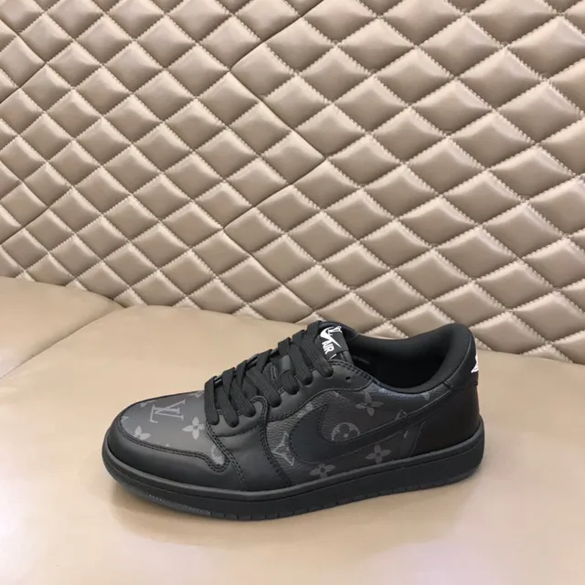 Nike Dunk Low Monogram Print Black Lifestyle Sneakers