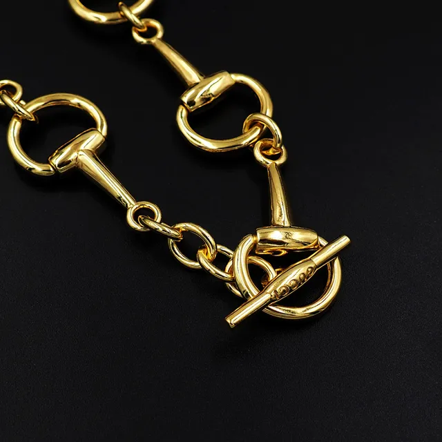 Gucci Horsebit 1955 Gold-Tone Horsebit Link Necklace