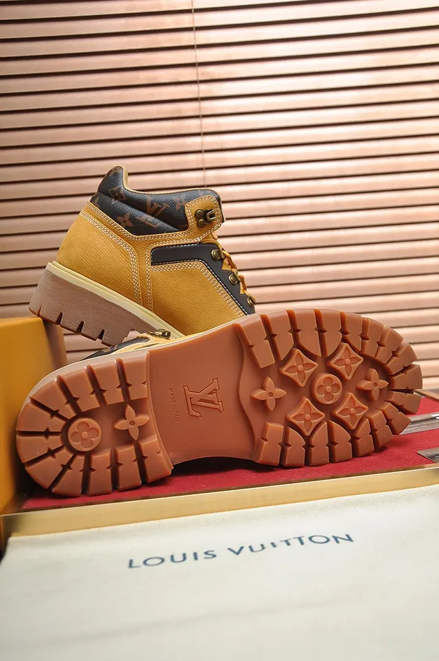 Louis Vuitton Mustard Yellow Monogram Work Boots