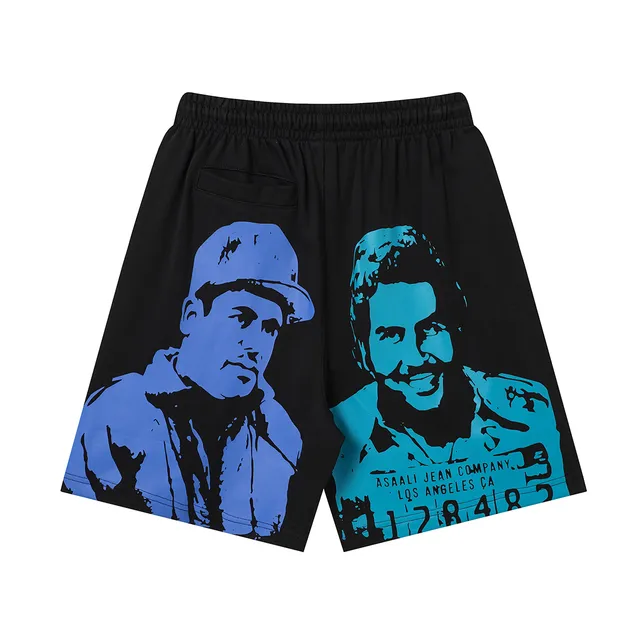 ASAALI JEAN COMPANY Graphic-Print Elastic-Waist Shorts