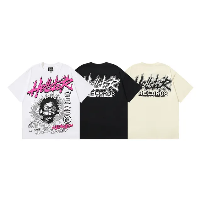 Hellstar Graphic Flame Print Oversized T-Shirt