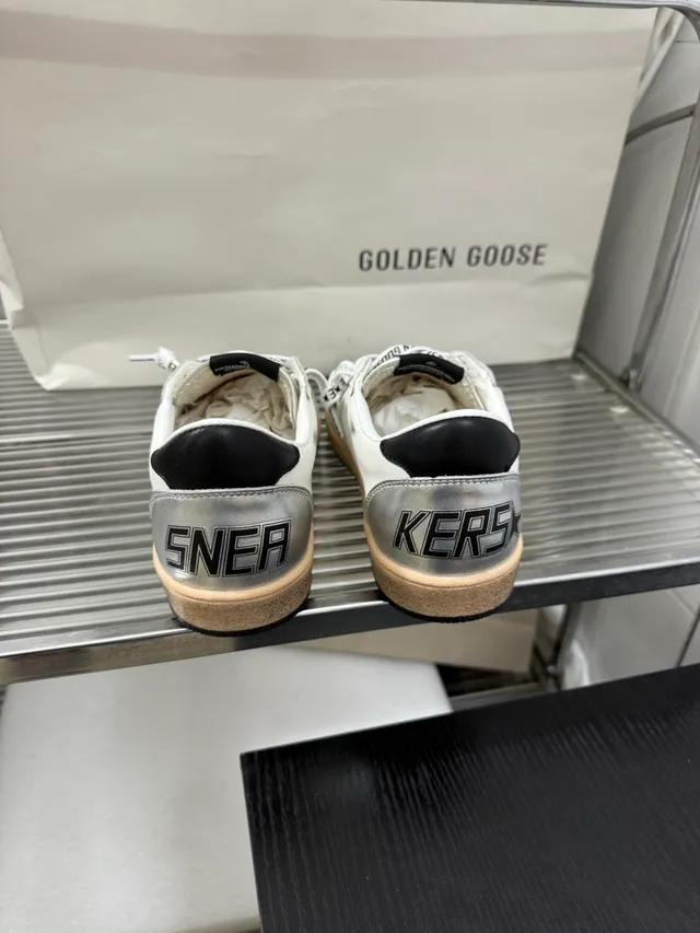 Golden Goose Ball Star White Silver Black Lifestyle Sneakers