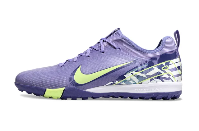 Nike Purple Green Low-Cut Synthetic Upper Indoor Soccer Shoes