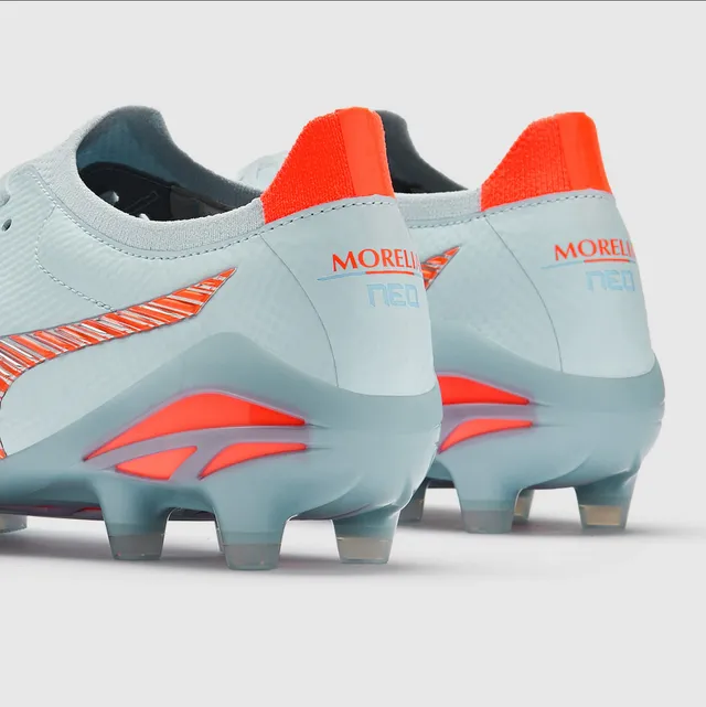 Mizuno Blue Orange Low-Cut Leather-Mesh Upper Molded Studs Firm-Ground Soccer Shoes